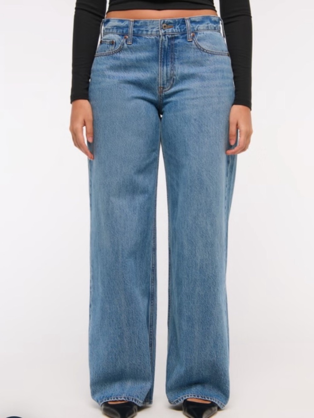 NEW Abercrombie & fitch the baggy low rise Classic Straight-Leg Jeans 33/16R